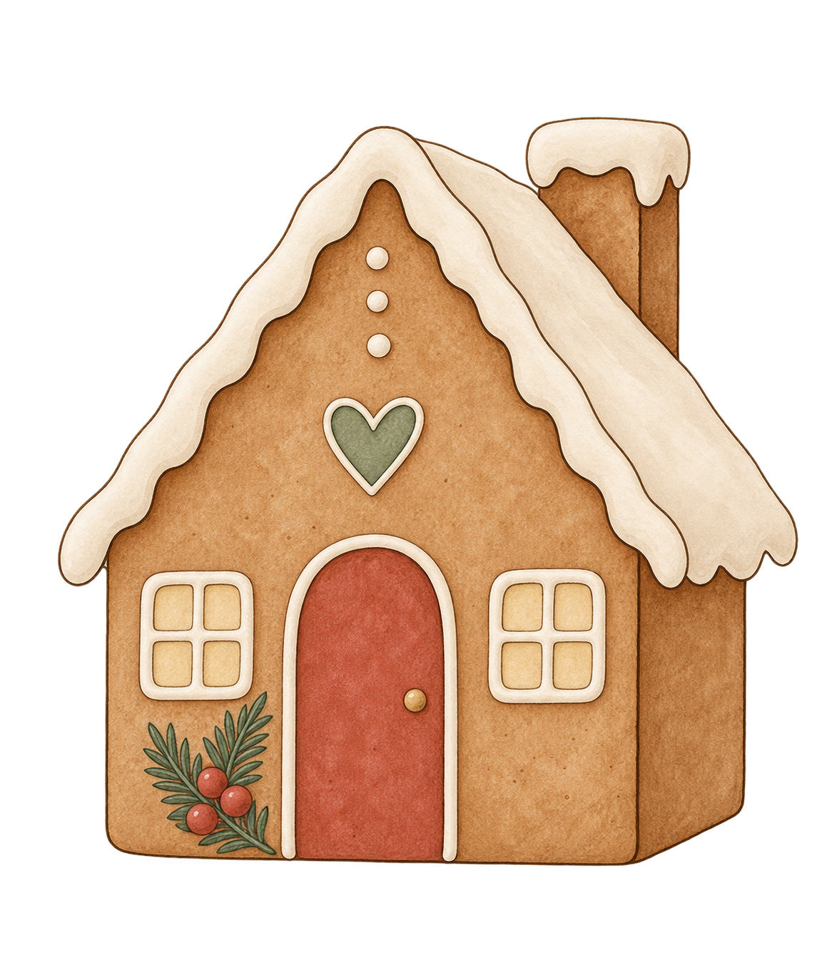 Bügelbild LEBKUCHENHAUS VINTAGE