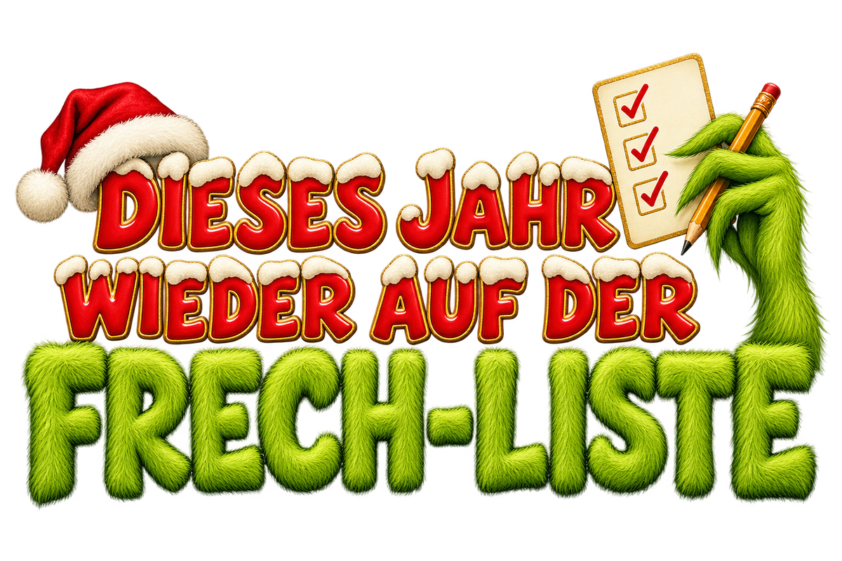 Bügelbild DIESES JAHR WIEDER AUF DER FRECH-LISTE