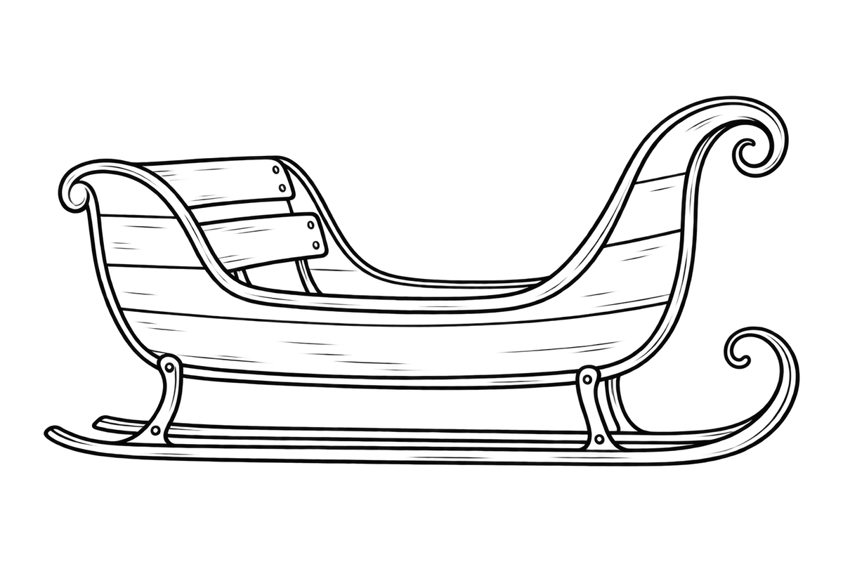 Bügelbild WEIHNACHTSSCHLITTEN