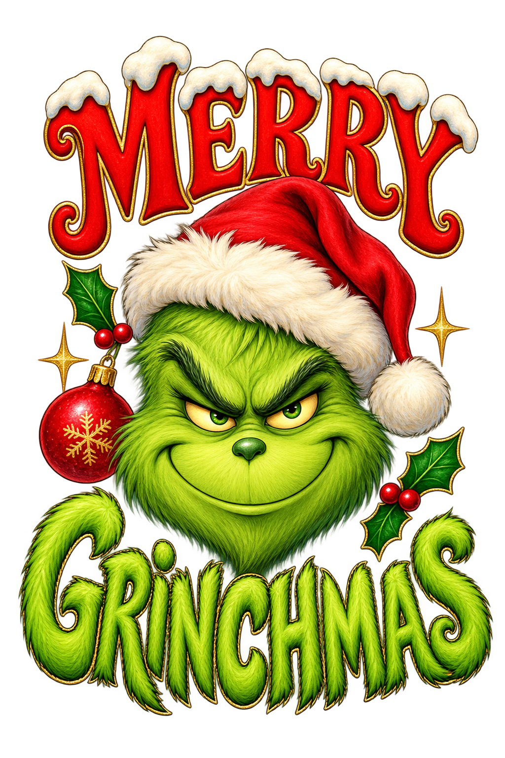 Bügelbild GRINCH MERRY GRINCHMAS