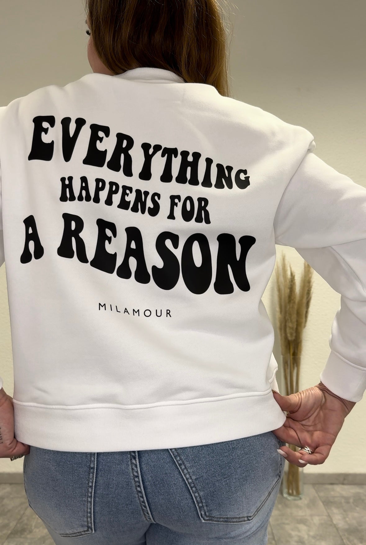 Sweater REASON - weiß/schwarz