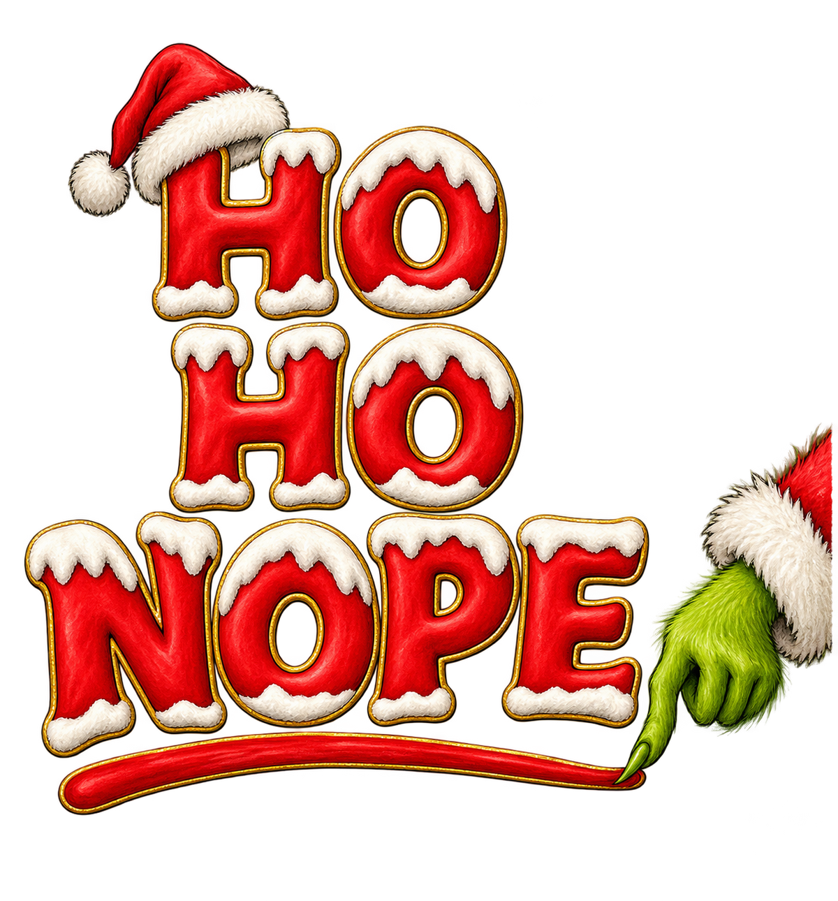 Bügelbild HO HO NOPE
