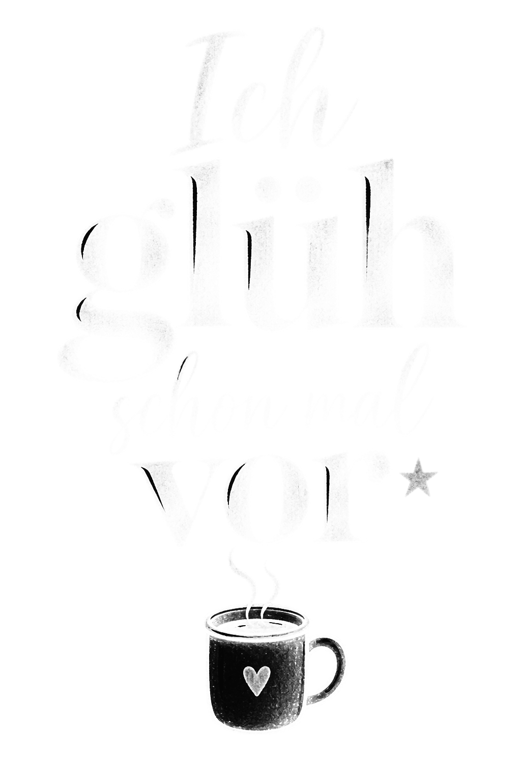 Bügelbild ICH GLÜH SCHON MAL VOR.