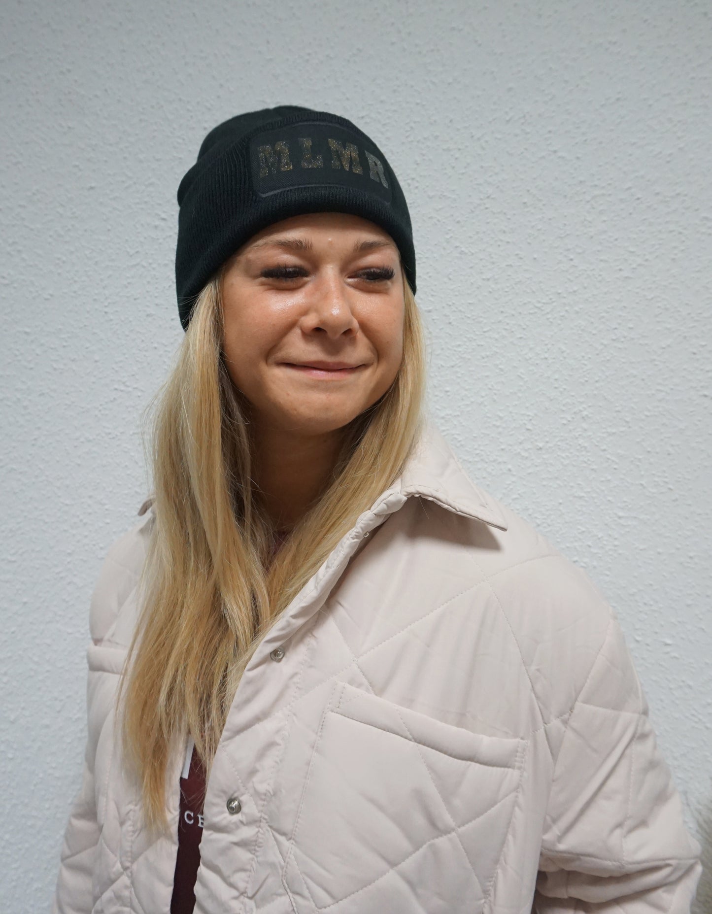 Mütze MLMR - schwarz mit Leoprint braun