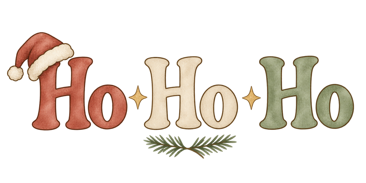 Bügelbild HO HO HO