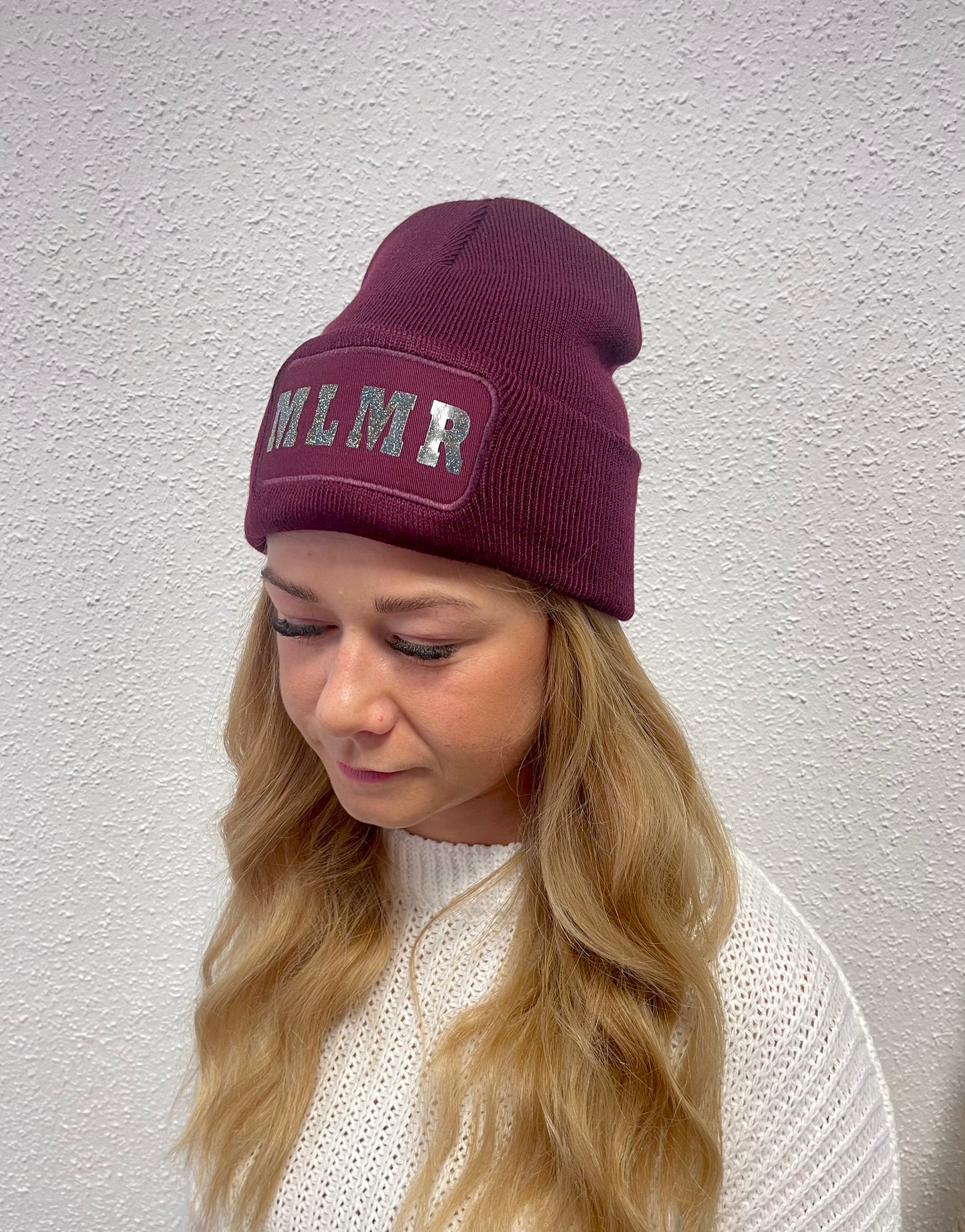 Mütze MLMR - burgundy mit Leoprint