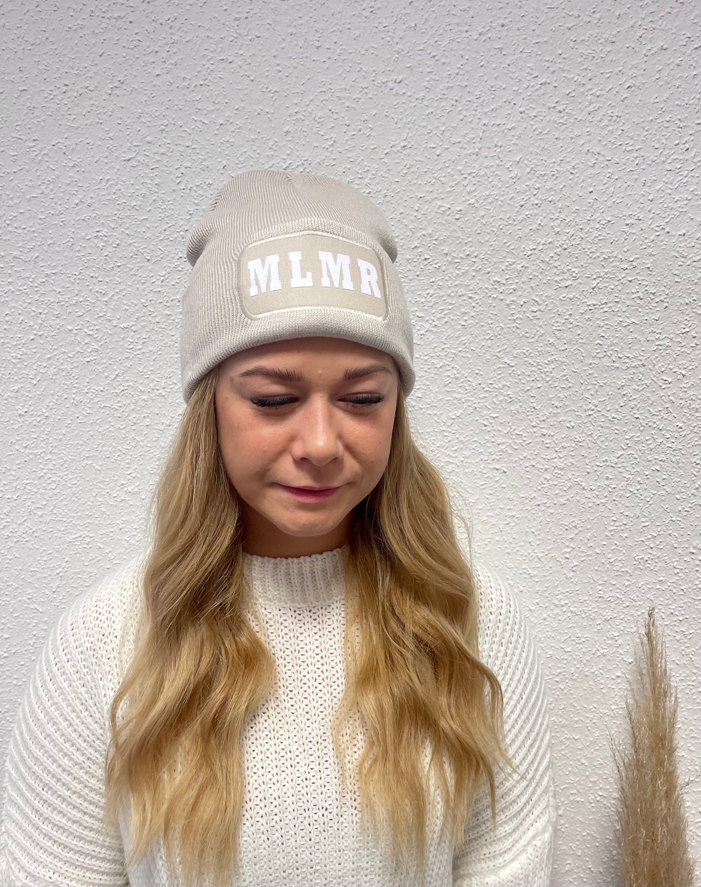Mütze MLMR - creme mit weiß