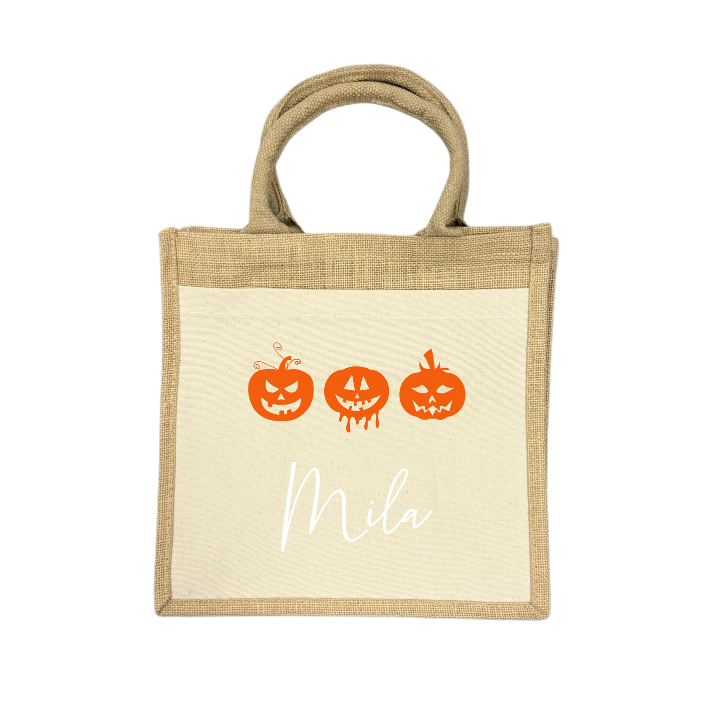 Midi Jutetasche MINI PUMPKINS
