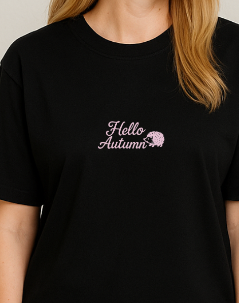 Shirt HELLO AUTUMN - black/rose