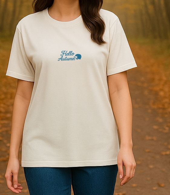 Shirt HELLO AUTUMN - offwhite/blue