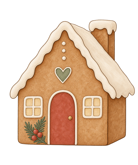 Bügelbild LEBKUCHENHAUS VINTAGE