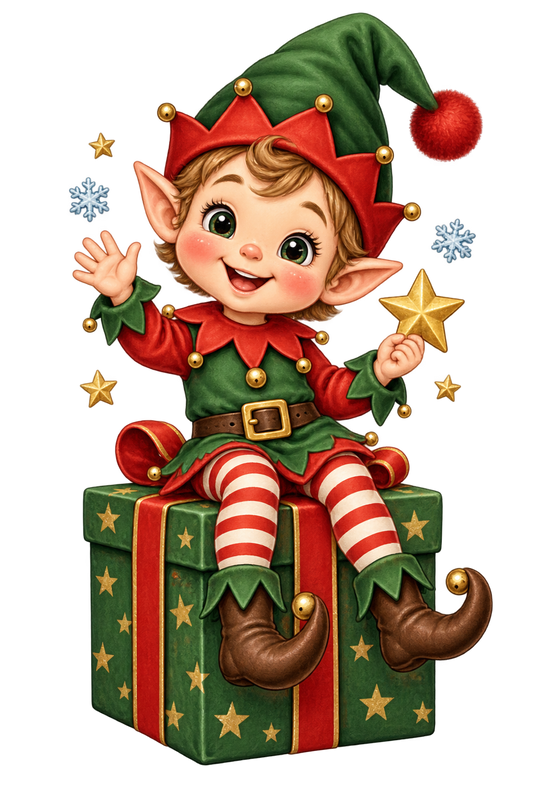 Bügelbild WEIHNACHTSELF AUF GESCHENK