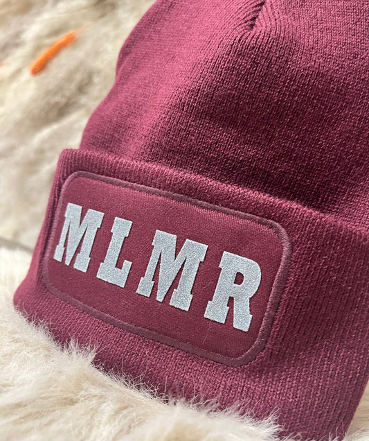 Mütze MLMR - burgundy mit grau