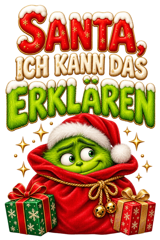 Bügelbild SANTA, ICH KANN DAS ERKLÄREN