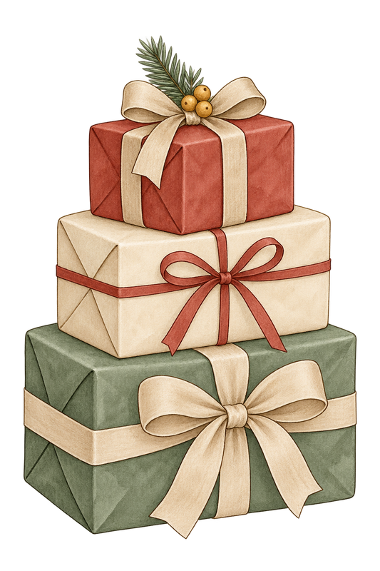 Bügelbild WEIHNACHTSGESCHENKE VINTAGE