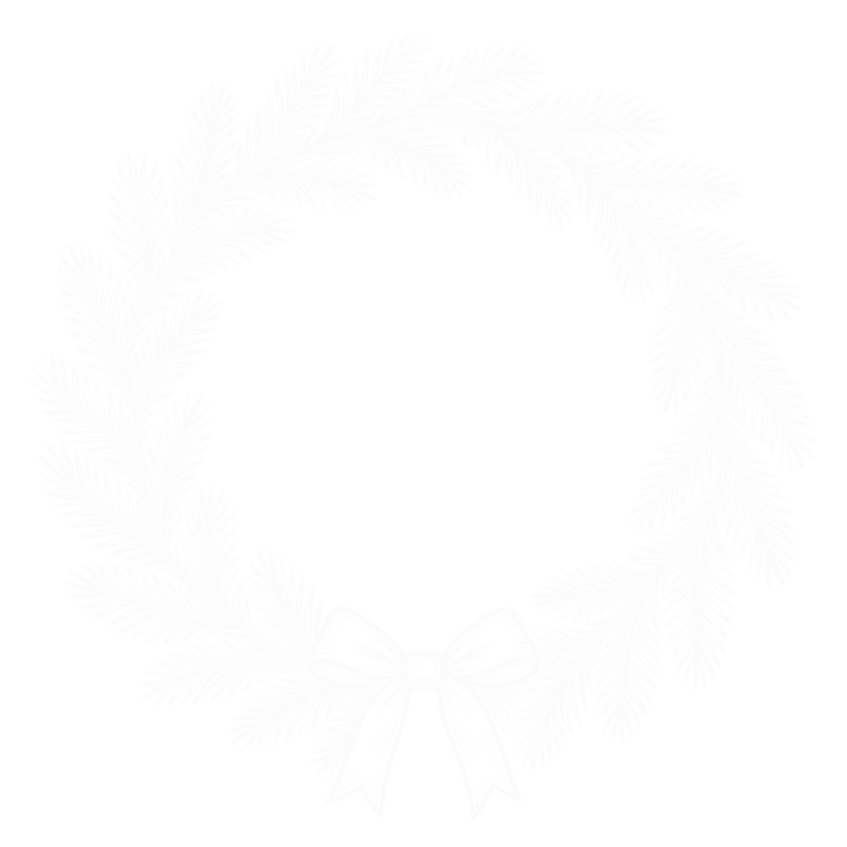 Bügelbild WEIHNACHTSKRANZ MIT SCHLEIFE