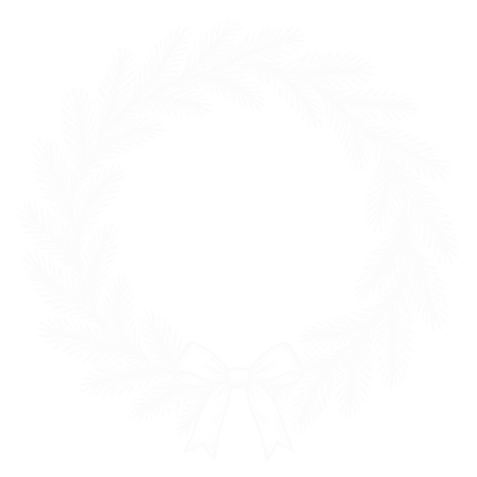 Bügelbild WEIHNACHTSKRANZ MIT SCHLEIFE