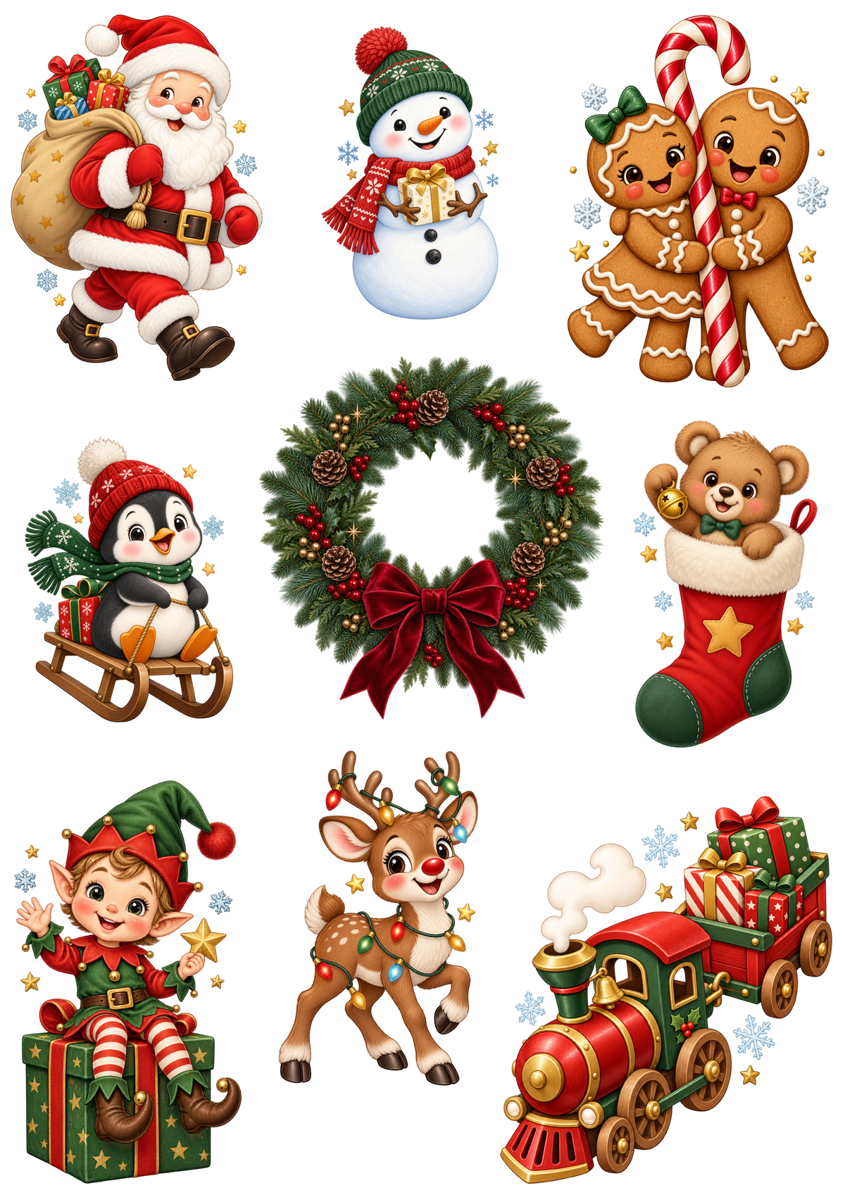 Motivbogen WEIHNACHTSZAUBER - BUNTE WEIHNACHTSMOTIVE
