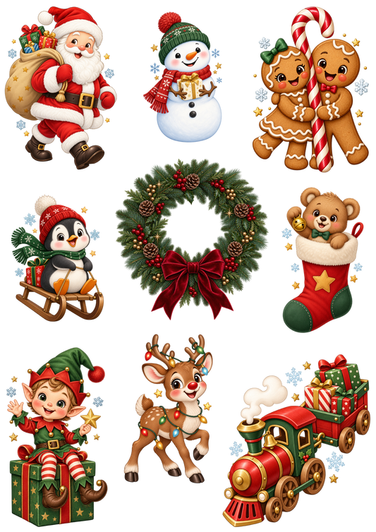 Motivbogen WEIHNACHTSZAUBER - BUNTE WEIHNACHTSMOTIVE