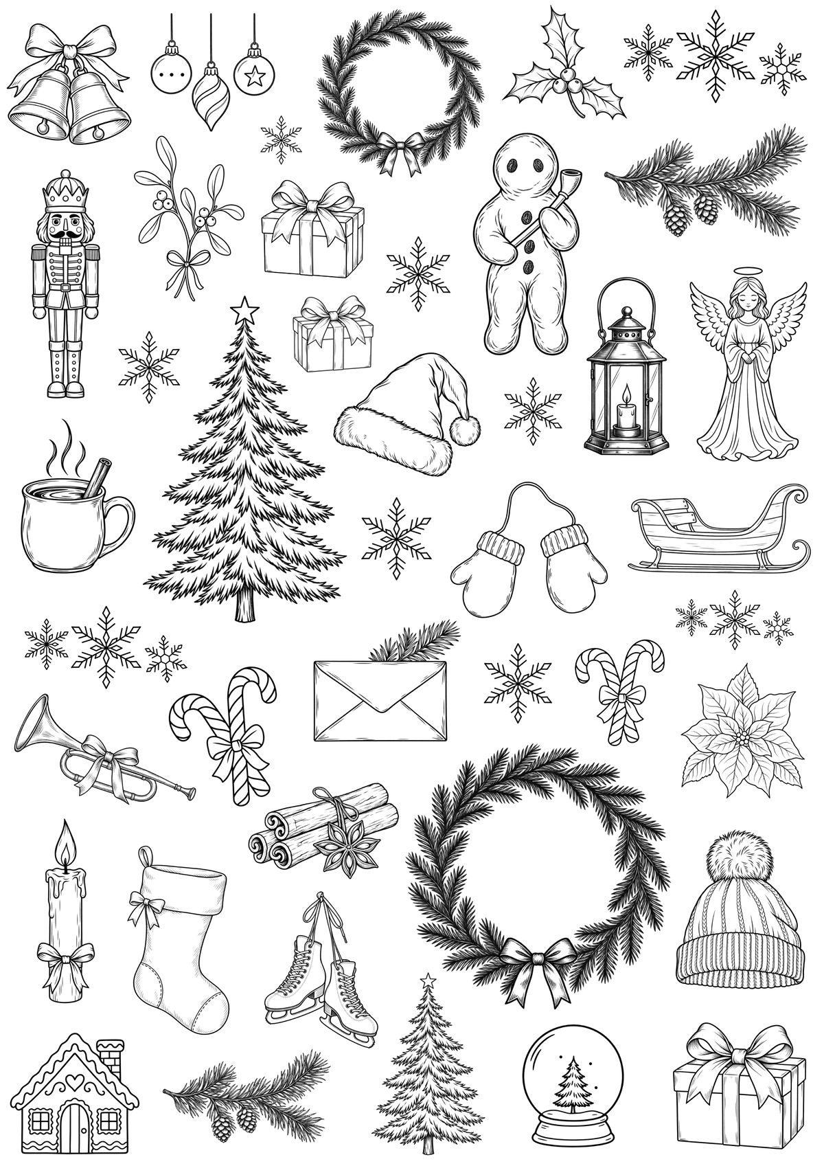Motivbogen WEIHNACHTSZAUBER LINE ART