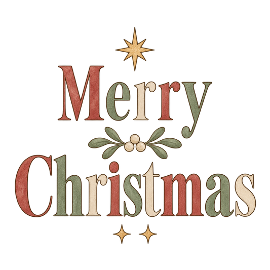 Bügelbild MERRY CHRISTMAS