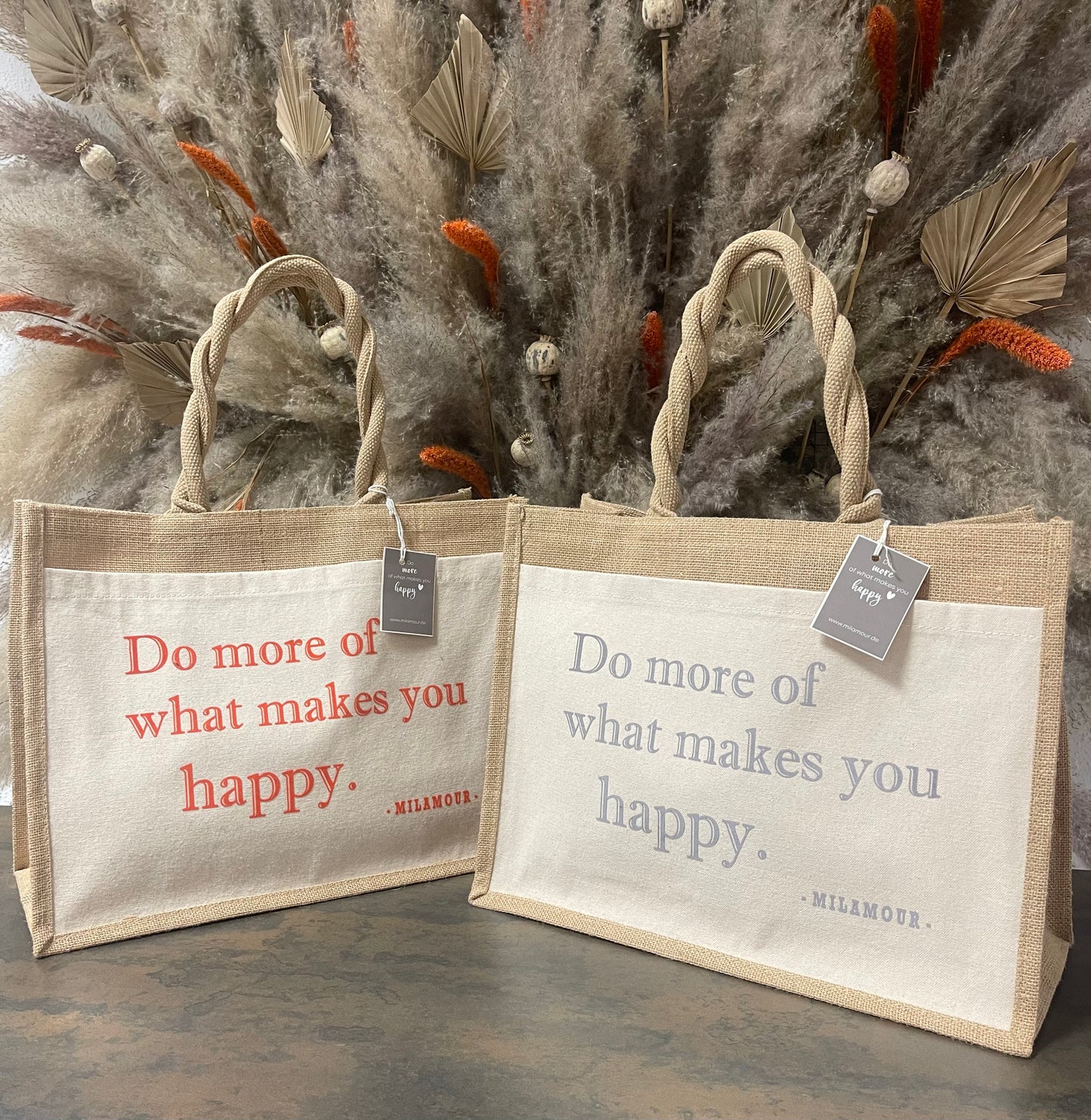 Juteshopper HAPPY - verschiedene Varianten