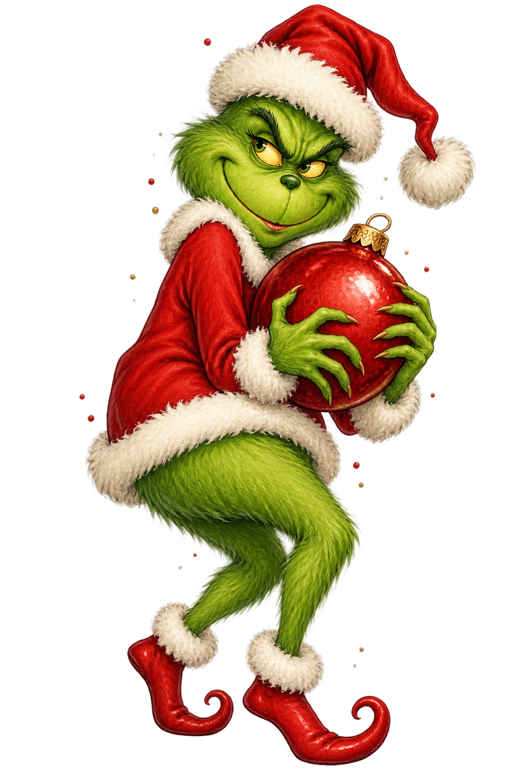 Bügelbild WEIHNACHTSDIEB AUF GESCHENKEMISSION