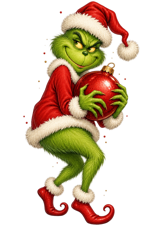 Bügelbild WEIHNACHTSDIEB AUF GESCHENKEMISSION