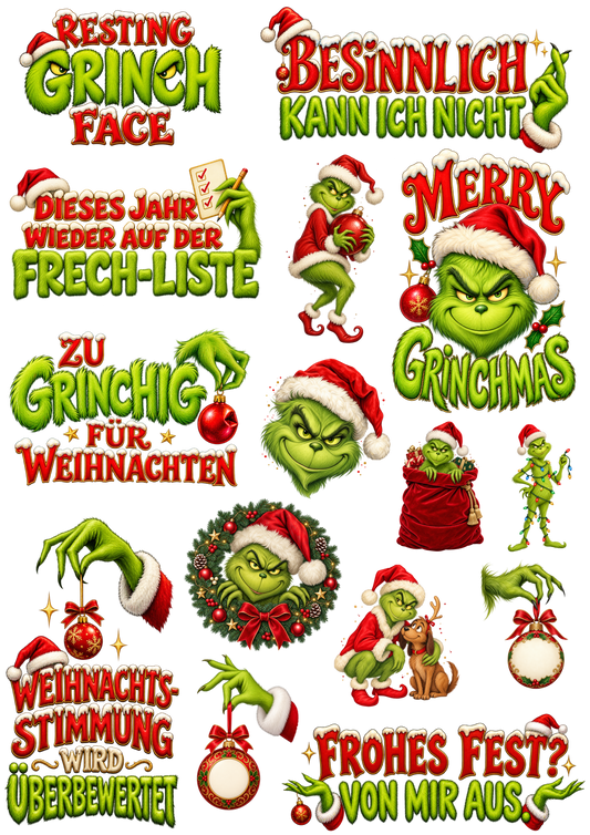 Motivbogen GRINCHMAS - WEIHNACHTSMUFFEL