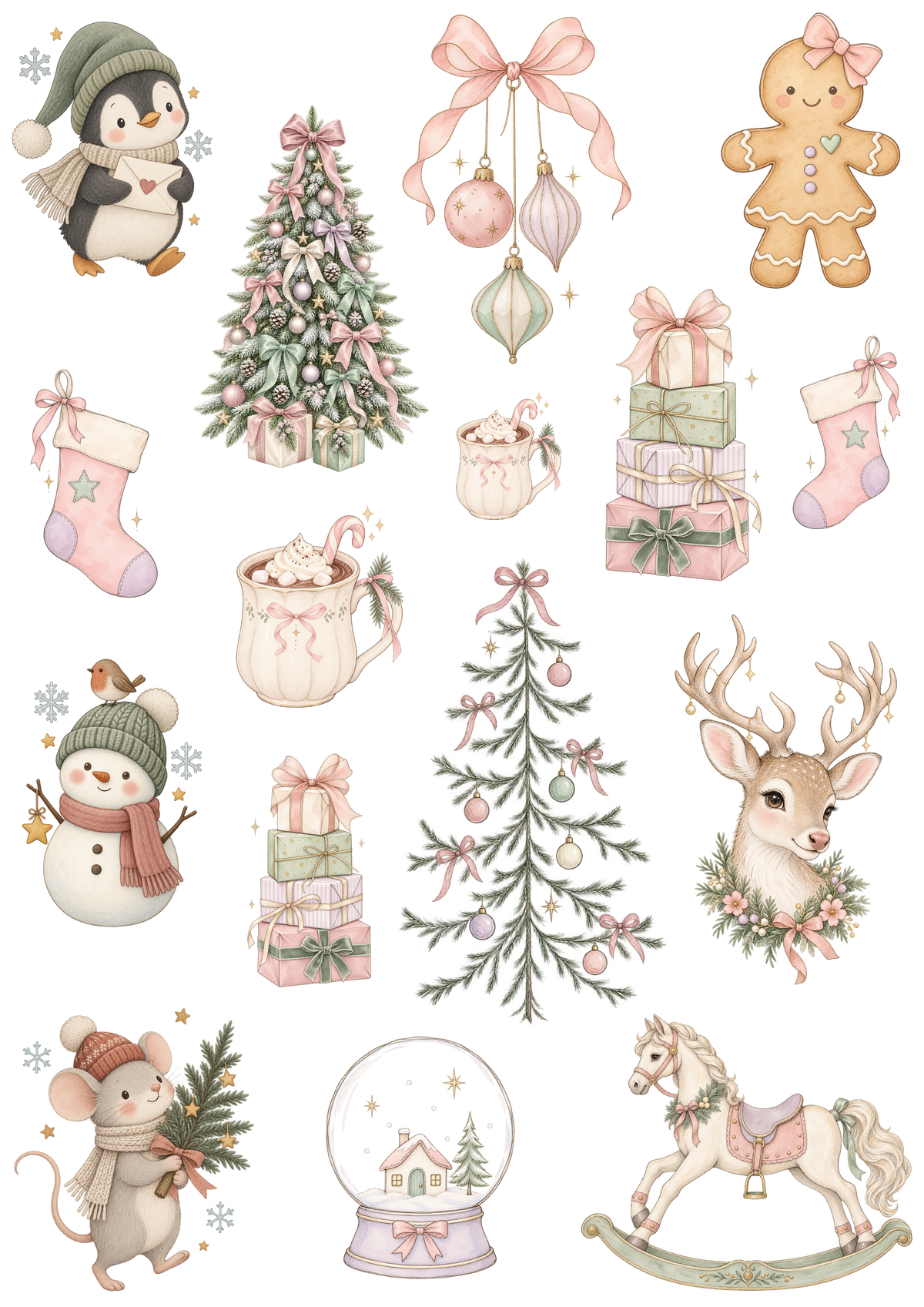 Motivbogen WEIHNACHTSZAUBER - PASTELL CHRISTMAS