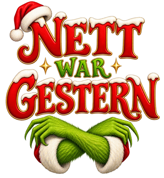 Bügelbild NETT WAR GESTERN