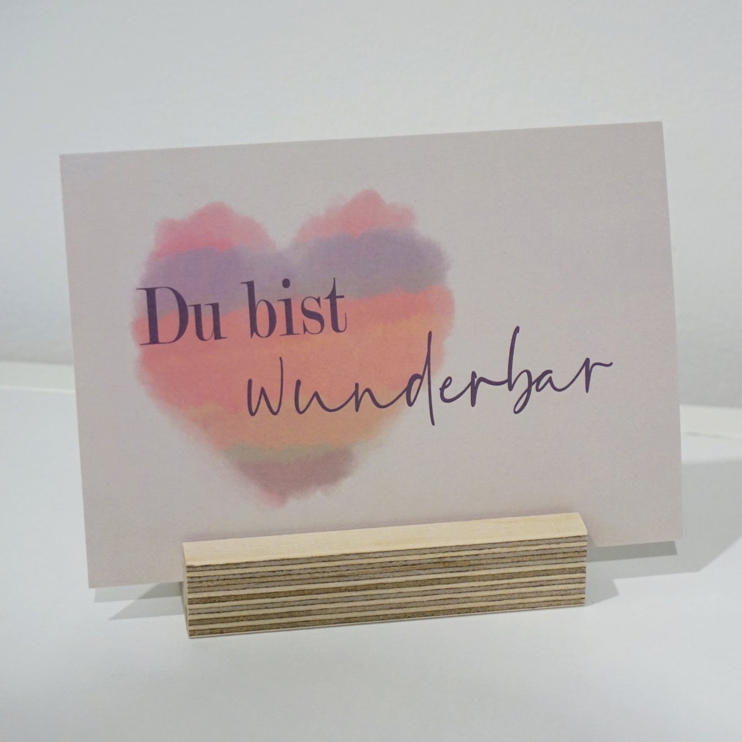 Postkarte DU BIST WUNDERBAR