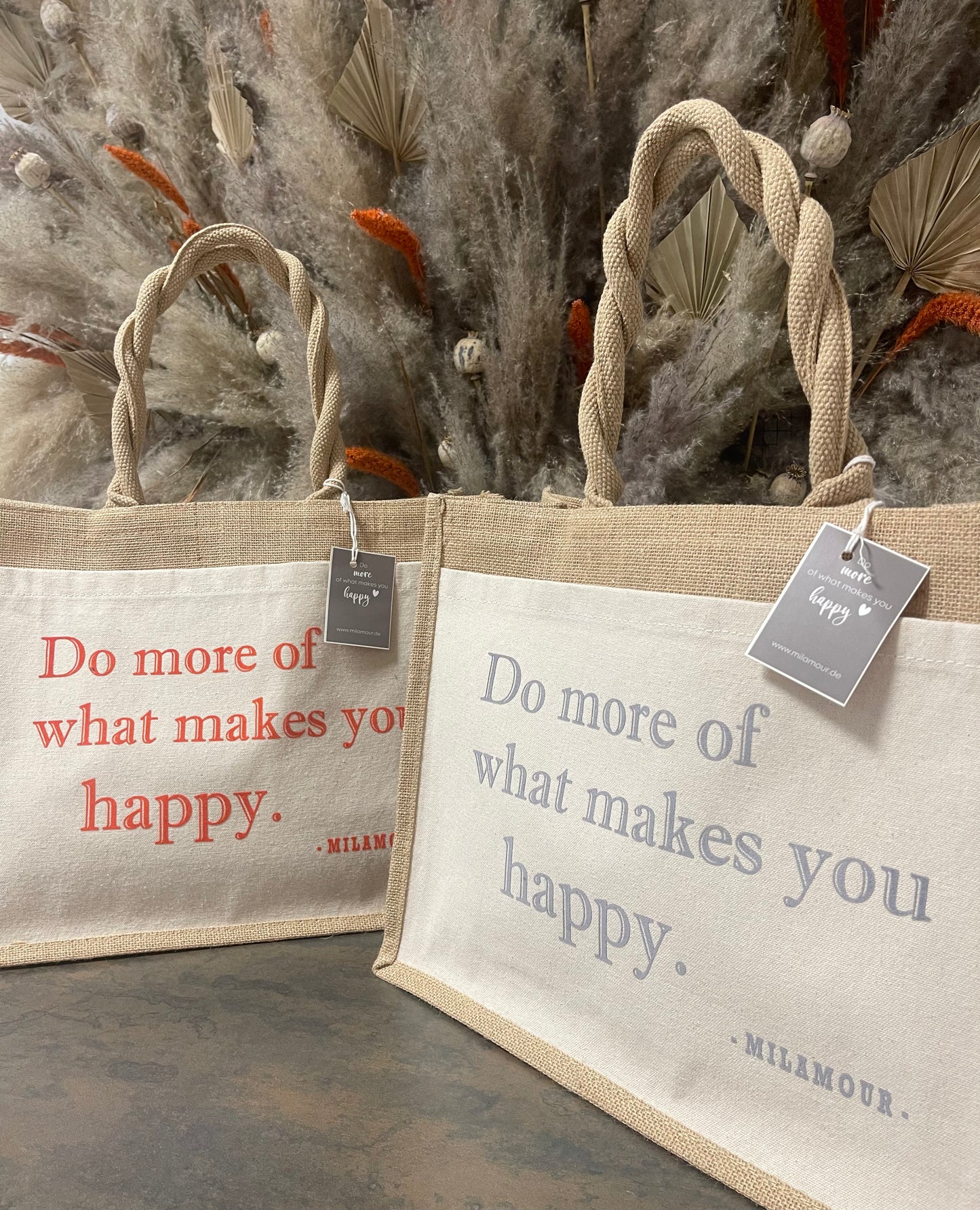 Juteshopper HAPPY - verschiedene Varianten