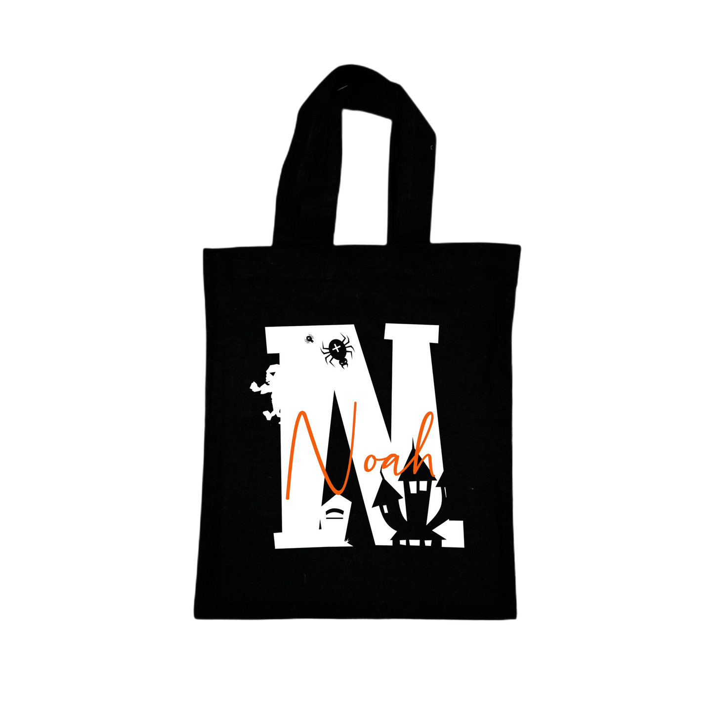 Mini Tote Bag SPOOKY LETTER - schwarz