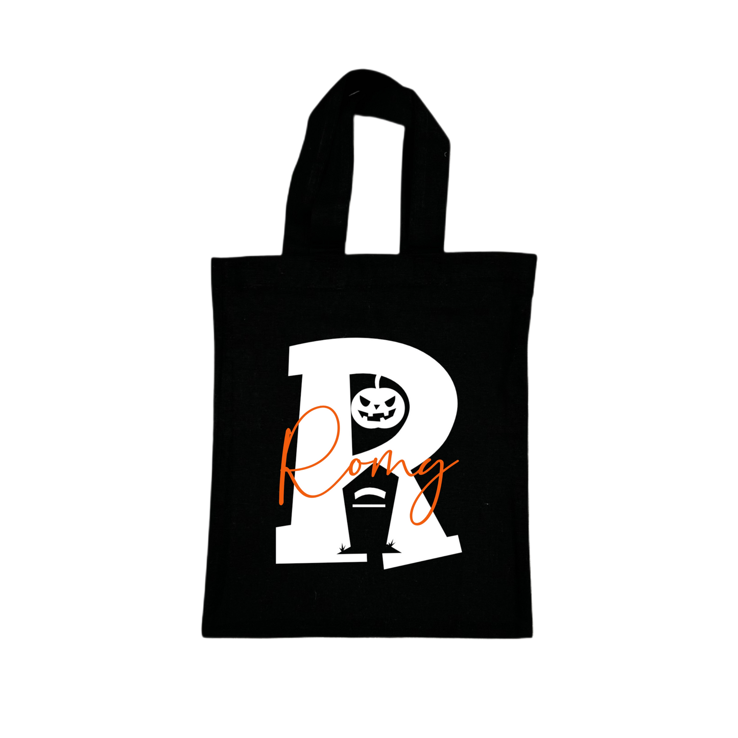 Mini Tote Bag SPOOKY LETTER - schwarz