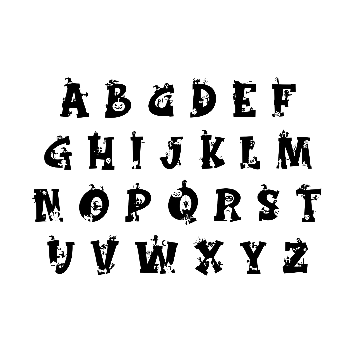 Sweater SPOOKY LETTER - schwarz