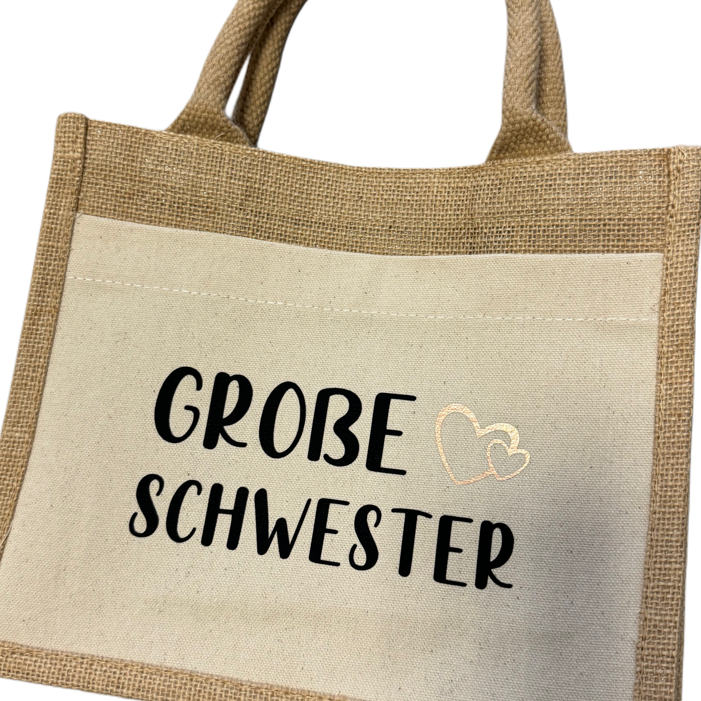 Mini Jutetasche GROßE SCHWESTER