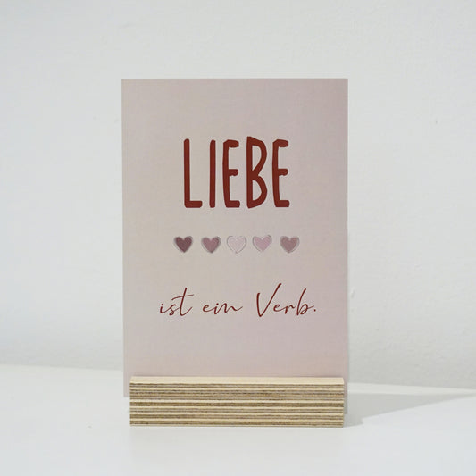 Postkarte LIEBE IST EIN VERB