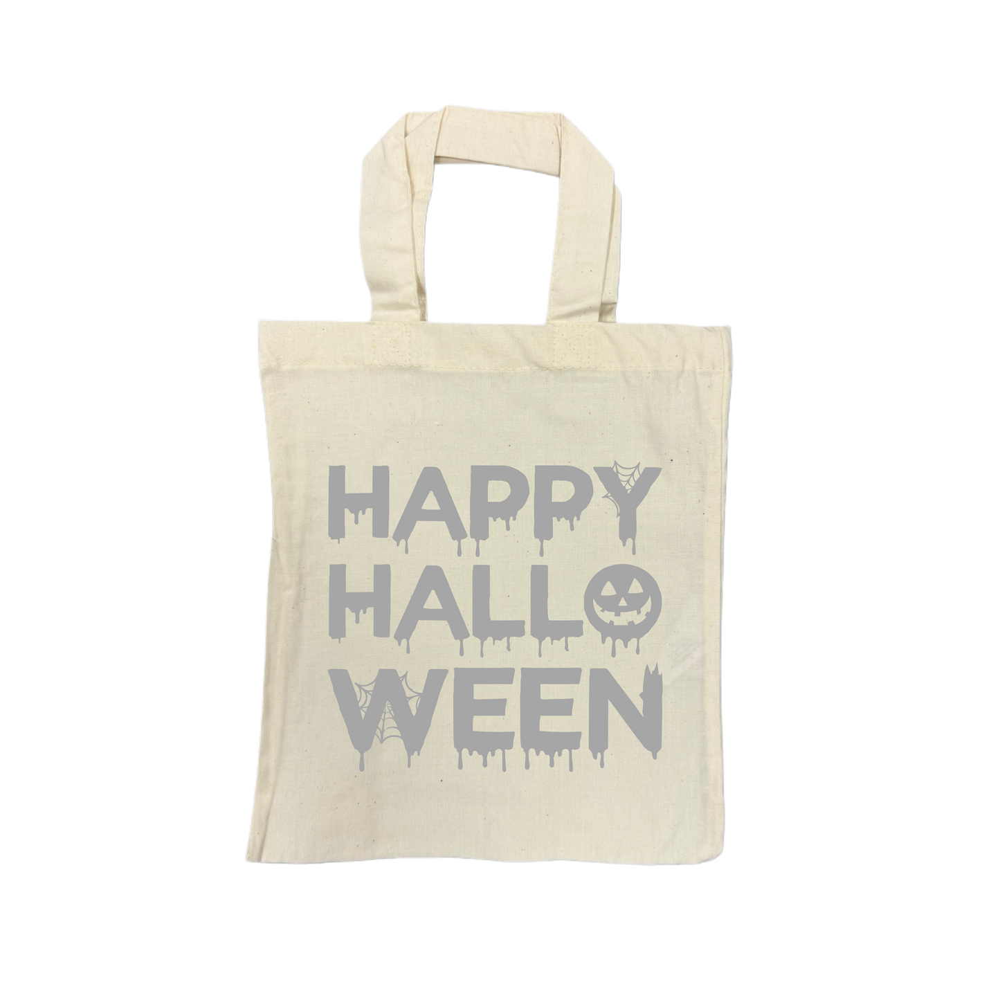 Mini Tote Bag HAPPY HALLOWEEN - natur