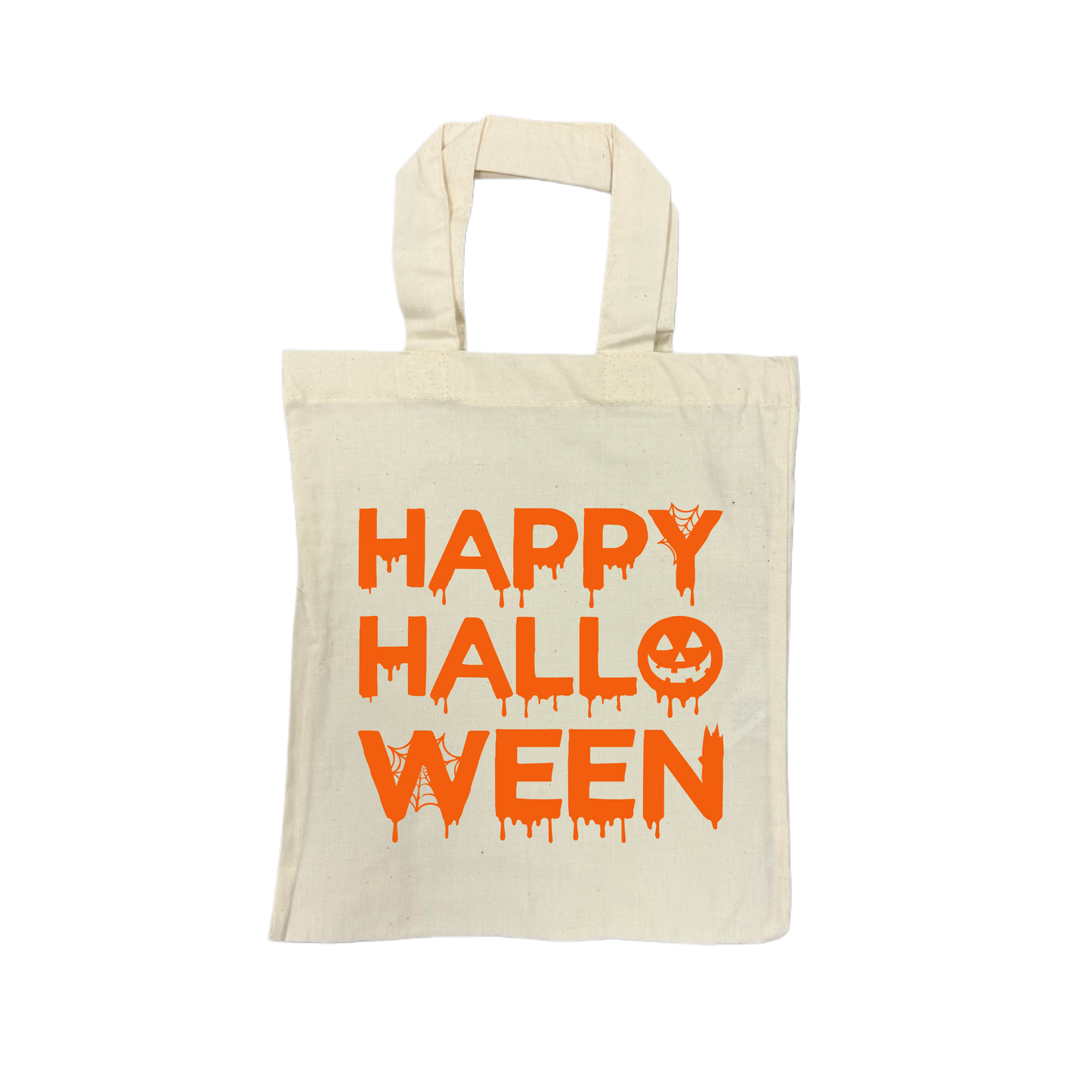 Mini Tote Bag HAPPY HALLOWEEN - natur