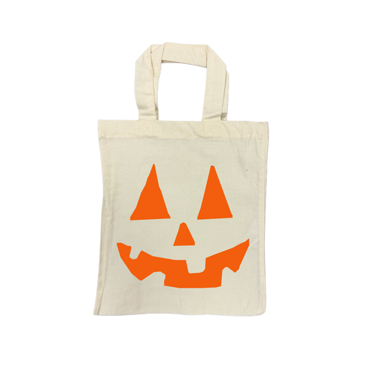 Mini Tote Bag SMILE PUMPKIN - natur