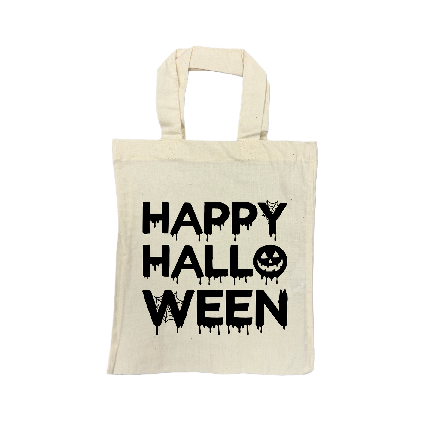 Mini Tote Bag HAPPY HALLOWEEN - natur