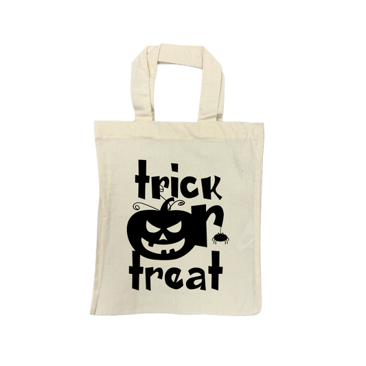 Mini Tote Bag TRICK OR TREAT - natur