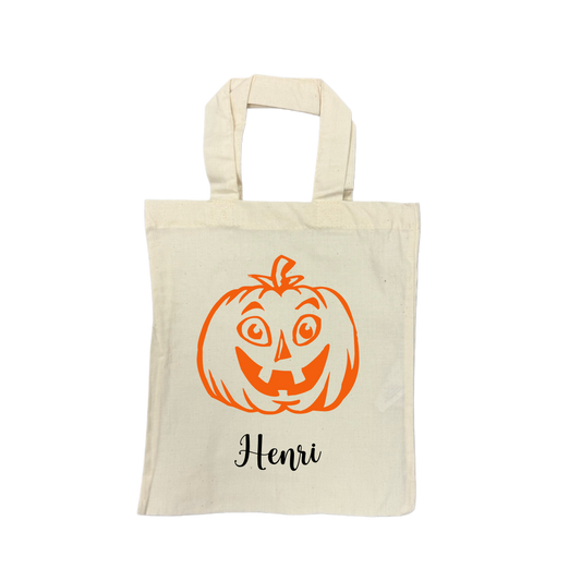 Mini Tote Bag BIG PUMPKIN - natur