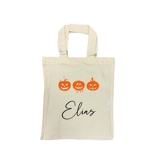 Mini Tote Bag MINI PUMPKINS - natur