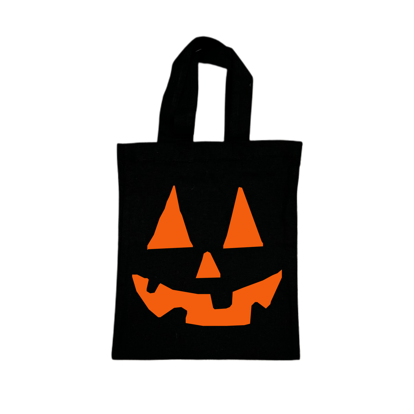 Mini Tote Bag SMILE PUMPKIN - schwarz