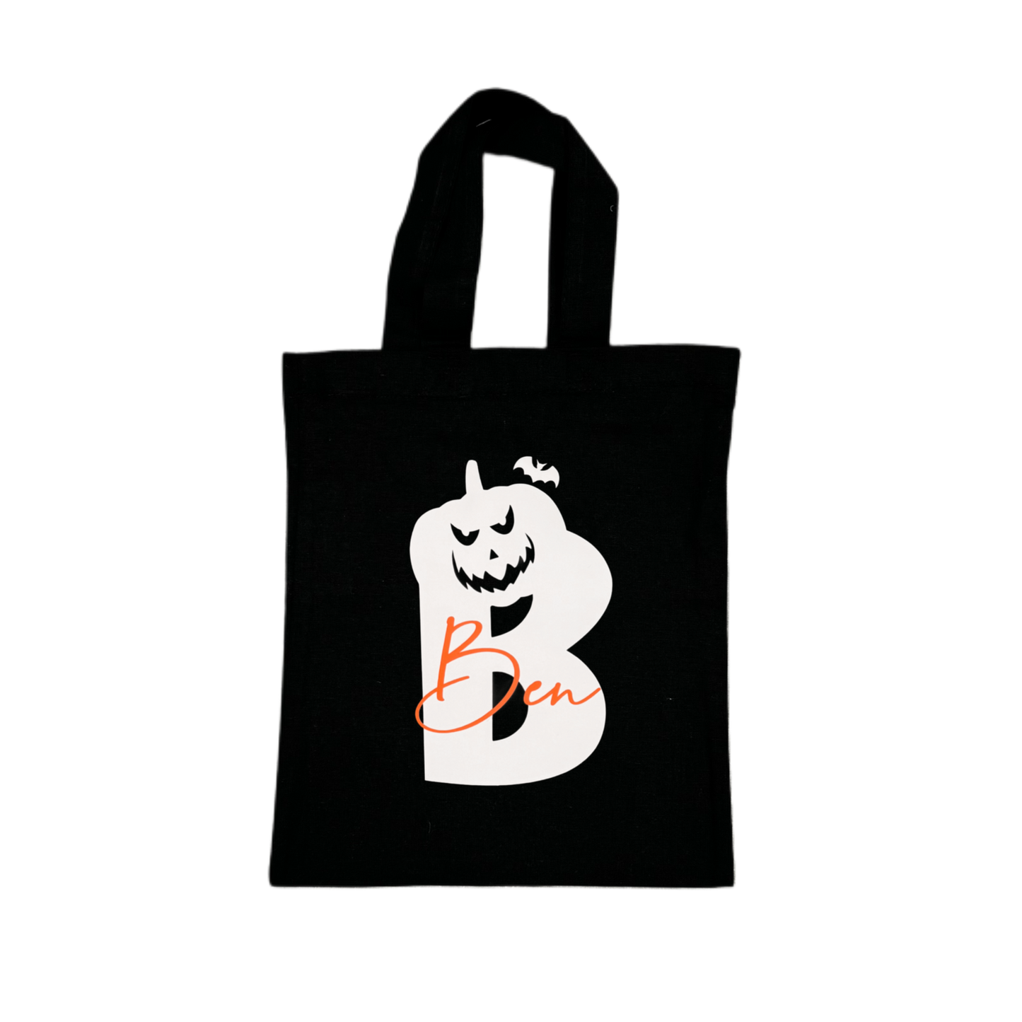 Mini Tote Bag PUMPKIN LETTER - schwarz