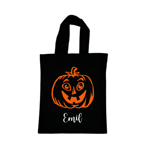 Mini Tote Bag BIG PUMPKIN - schwarz