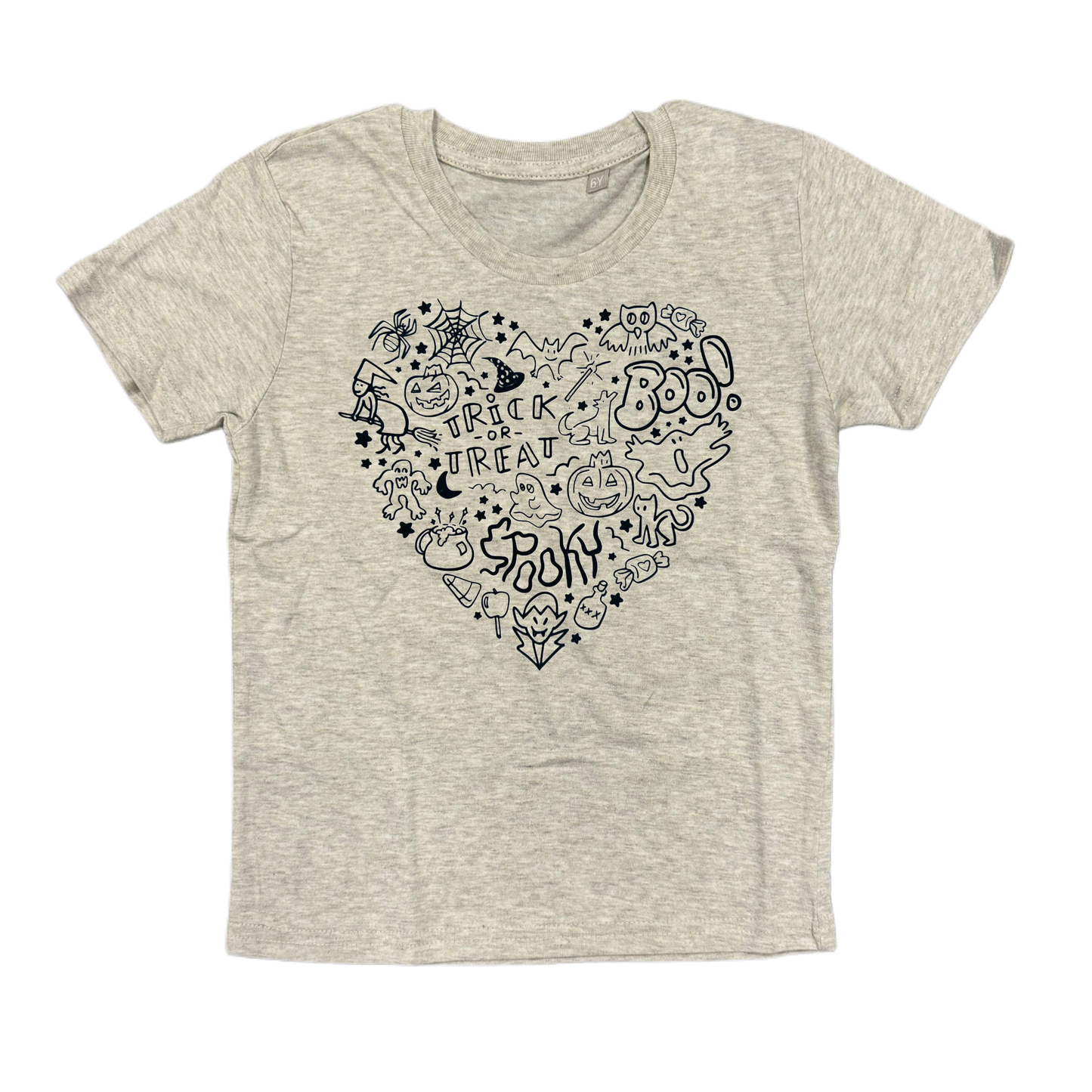 Shirt SPOOKY HEART - creme