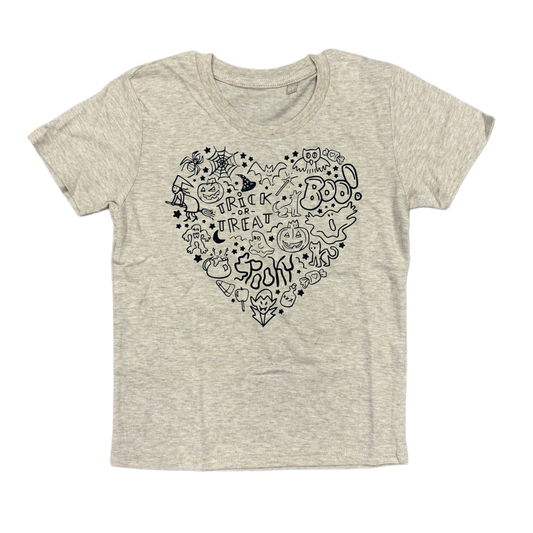 Shirt SPOOKY HEART - creme